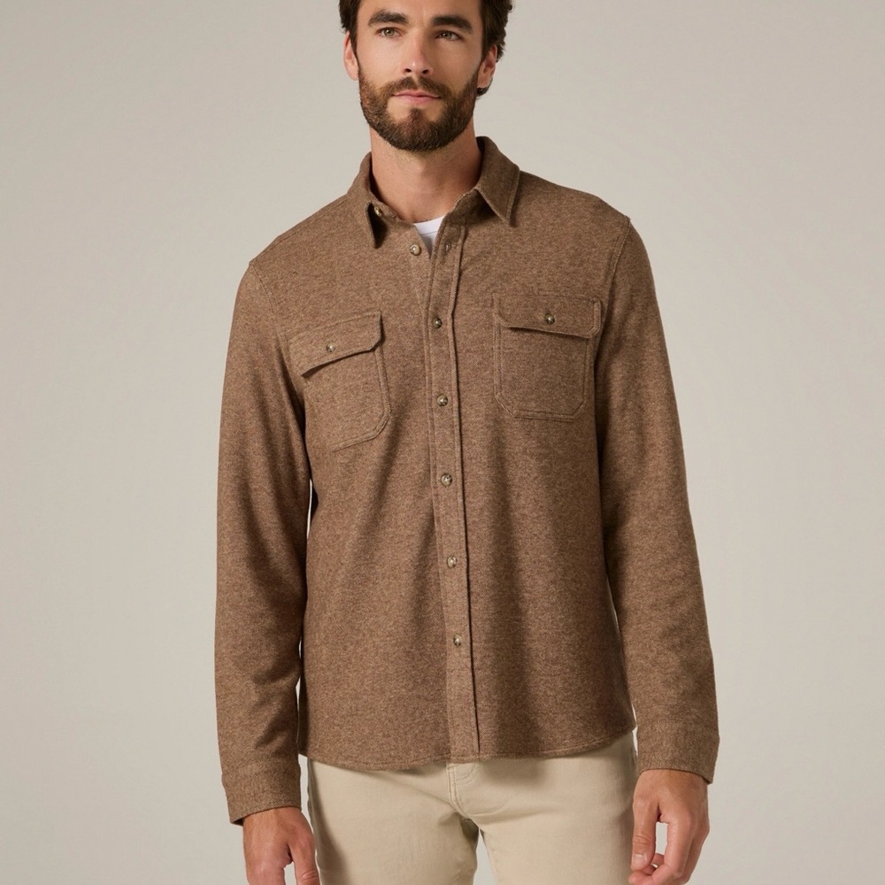 NWOT 7 Diamonds Generation Men's Brown Button-Up Shirt Jacket